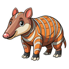 Obraz premium vector illustration of cartoon zebra