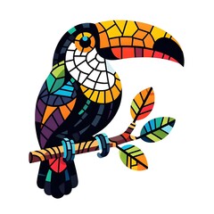 왕부리새, 모자이크 기법 일러스트, jpeg (toucan, Mosaic Techniques Design Illustration, jpeg)