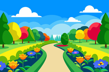autumn landscape with trees