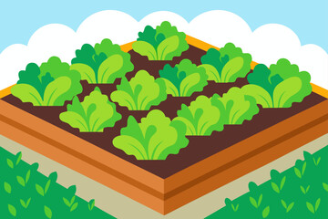 vector illustration of a wooden fence