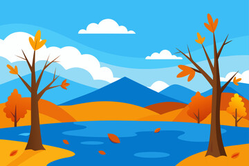 autumn landscape with trees