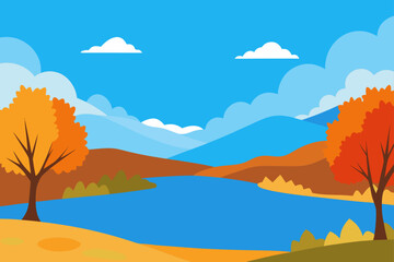 autumn landscape with trees