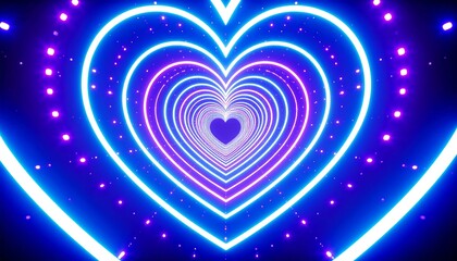 Neon heart tunnel, glowing (1)