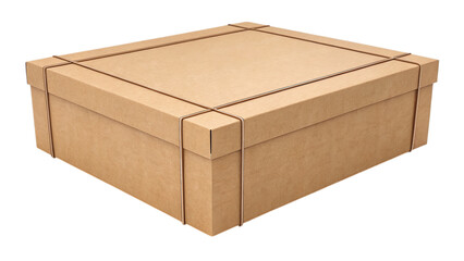 Kraft cardboard box with elegant wire detailing for packaging, shipping, and presentation