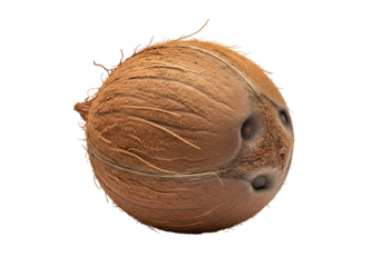 Close-up view of a coconut shell.