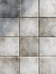 Naklejka premium High angle view of a concrete tiled surface. Neutral background.