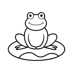 frog on white background