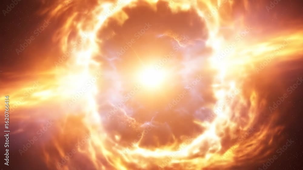Aufkleber celestial explosion in deep space - a stunning visual representation of a cosmic explosion featuring
