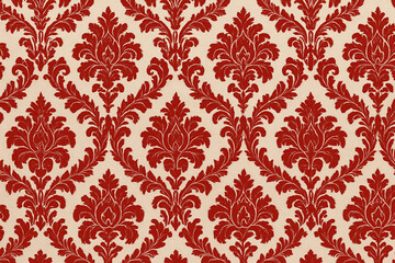 seamless pattern with red flowers