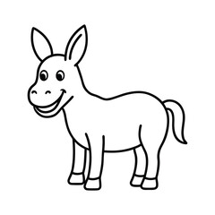 vector illustration of a donkey