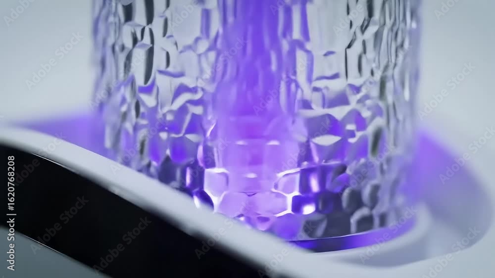 Poster captivating interplay of light and color creates an elegant abstract display in this glass compositi