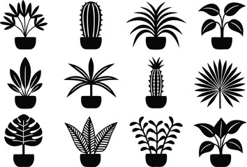 Plants and Flowers Icon Set for Nature and Environment Themes. Plants and Flowers Icon Set for Educational and Commercial Design. Plants and Flowers Icon Set for Digital and Print Media