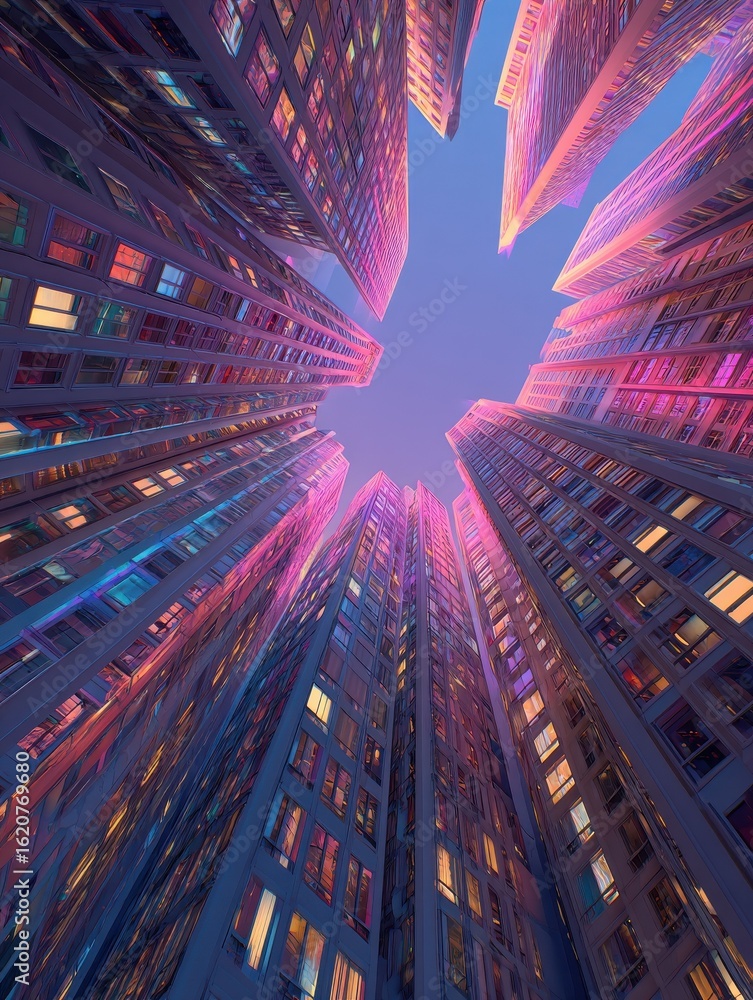 Poster geometry and perspective of modern architecture