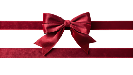 Elegant red satin ribbon bow against a stark black backdrop for luxury gifting and special events