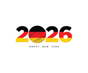 New Year 2026 Number letter font text Logo with Russian Flag on white Background, Calendar 2026, Russia New Year Banner, Post Card, Greetings