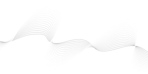 Naklejka premium Wavy Abstract Line Design with Gradient Curves and Blend Tool Styling – Ideal for Tech and Innovation-Themed Presentations 