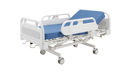 Modern hospital bed design with adjustable features clean and sterile environment, medical equipment, patient care and comfort, healthcare