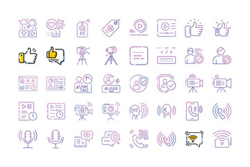Digital communication, social media, and online interactions. vector icons 