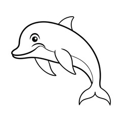 dolphin isolated on white background