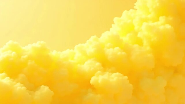 Vibrant yellow clouds swirl in a bright, sunny sky, evoking warmth and optimism for dynamic backgrounds