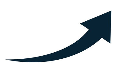 Blue circular sign with a dark blue arrow indicating a right turn, isolated on white background