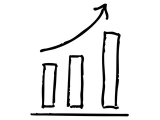 手書き風のグラフ素材　ビジネス