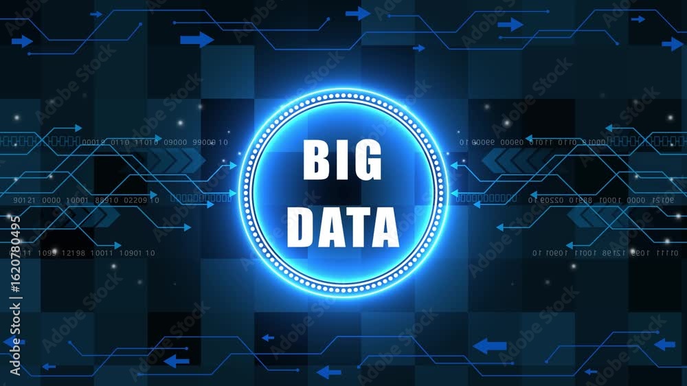 Poster businessman pressing button big data network business, communication network business people social 