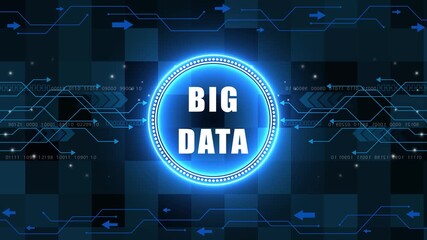 Businessman pressing button big data network business, communication network Business people social network. technology background with Cyberspace HUD elements animation. - Powered by Adobe