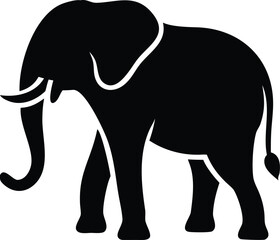 Fototapeta premium Vector illustration of silhouette of an elephant