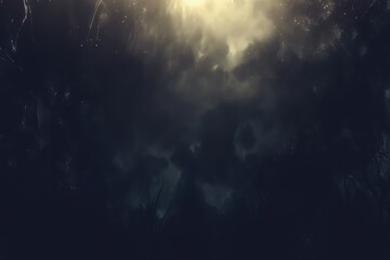 Fototapeta premium Dark Clouds with Radiant Light Breaking Through the Sky