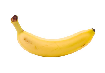 Single banana against a black background.