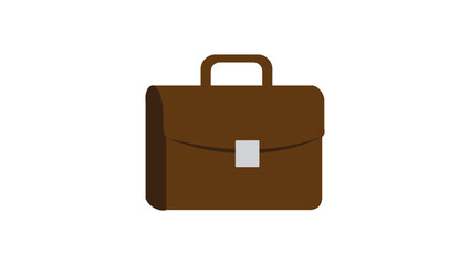 Brown Business Briefcase Icon – Corporate Office Symbol