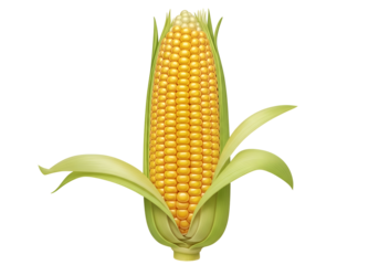 Close-up illustration of a corn cob.