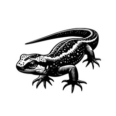 Detailed lizard illustration isolated on white background