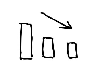 手書き風のグラフ素材　ビジネス