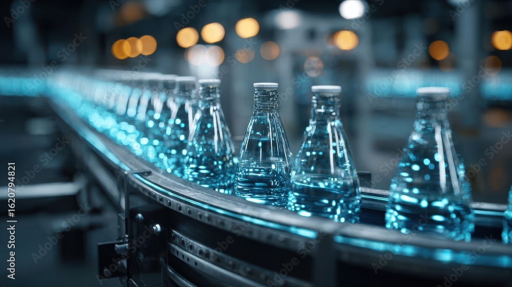 Poster bottle source scanning linked to real-time inventory flow in beverage hubs