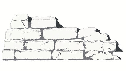 Black and White Brick Wall Background. Brick Wall Pattern. Brick Wall Texture.