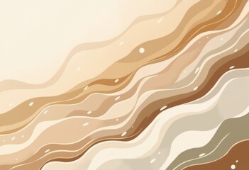 Abstract migration illustration with flowing movement patterns in warm tones