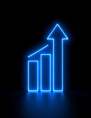 Neon graph, upward trend (1)