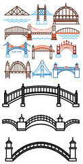 Fototapeta premium Bridge icon vector illustration design 