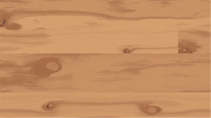 Seamless Brown Wooden Texture with Natural Grain Patterns and Knots. Wooden Background. Vector Illustration.