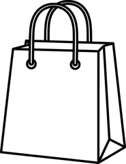 Vector illustration of a simple shopping bag with handles perfect for retail sales or customer purchases in a store or market