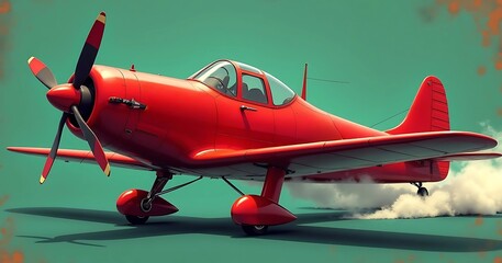 Red Aviator Airplane