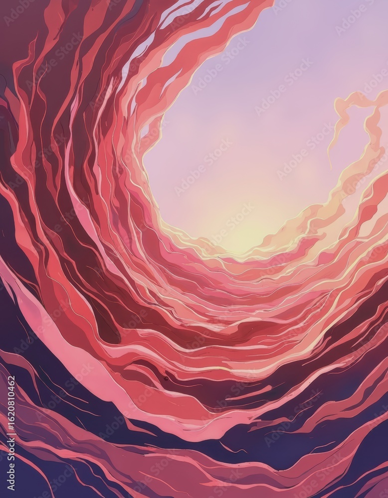 Poster abstract tornado illustration with dynamic spiral wind patterns in motion