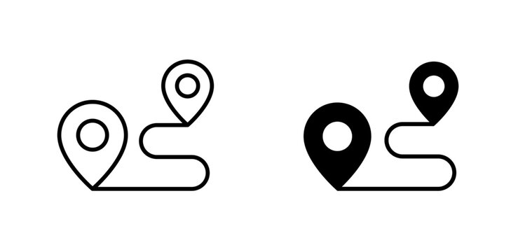Destination icon. Address direction