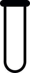 Simple test tube icon laboratory equipment science