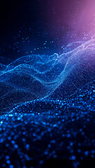 Abstract blue gradient dots, vertical format