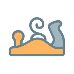 Carpenter's hand plane isolated on a transparent background  