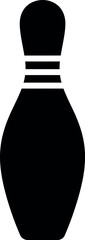 Bowling pin silhouette icon