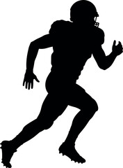 American football player silhouette running